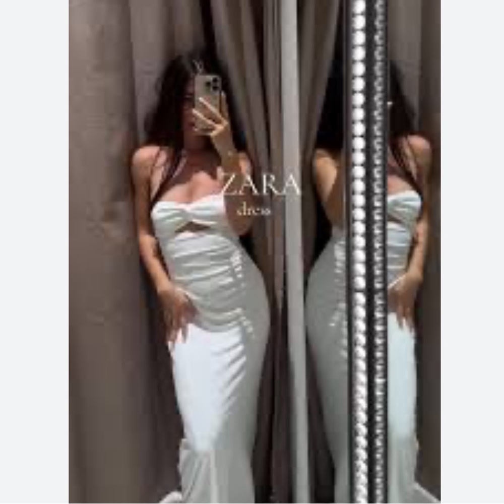 ZARA NWT Cutout Straplesss Maxi Dress